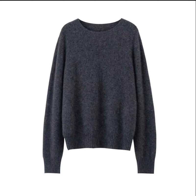 Basic House Women's Wool-Blend Crewneck Knit Sweater