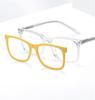 6 in 1 Multi-Color Clip Glasses Anti-Blue Light Fashion Matched With Prescription Glasses Frame Square TR Spring Hinge Glasses
