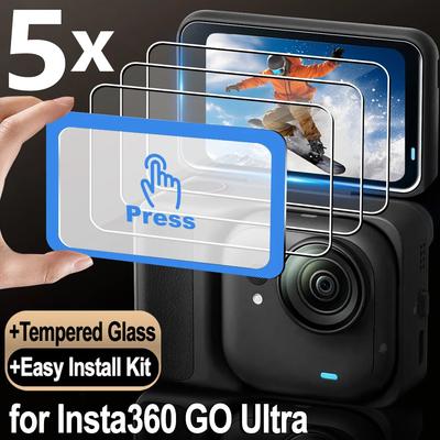 Easy To Install Tempered Glass for Insta360 Go Ultra Screen Protector High Definition Anti-scratch Films for Insta360 Go Ultra