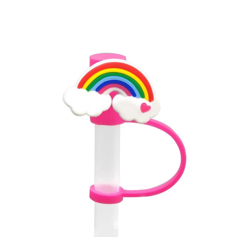 1PC Creative Reusable Silicone Straw Plug Splash Proof Drinking Dust Cap Dust-proof Straw Tips Cover Cup Accessory Kitchen Tool