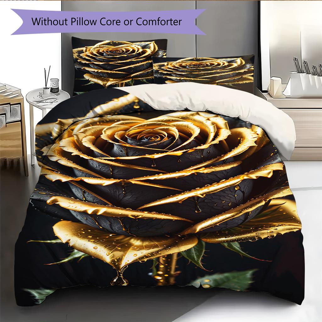 Set cu cuvertură și fețe de pernă cu model de desene animate Decorare casă Cadou de ziua de naștere (1 * husă de pilotă + 2 * fețe de pernă, fără miez)