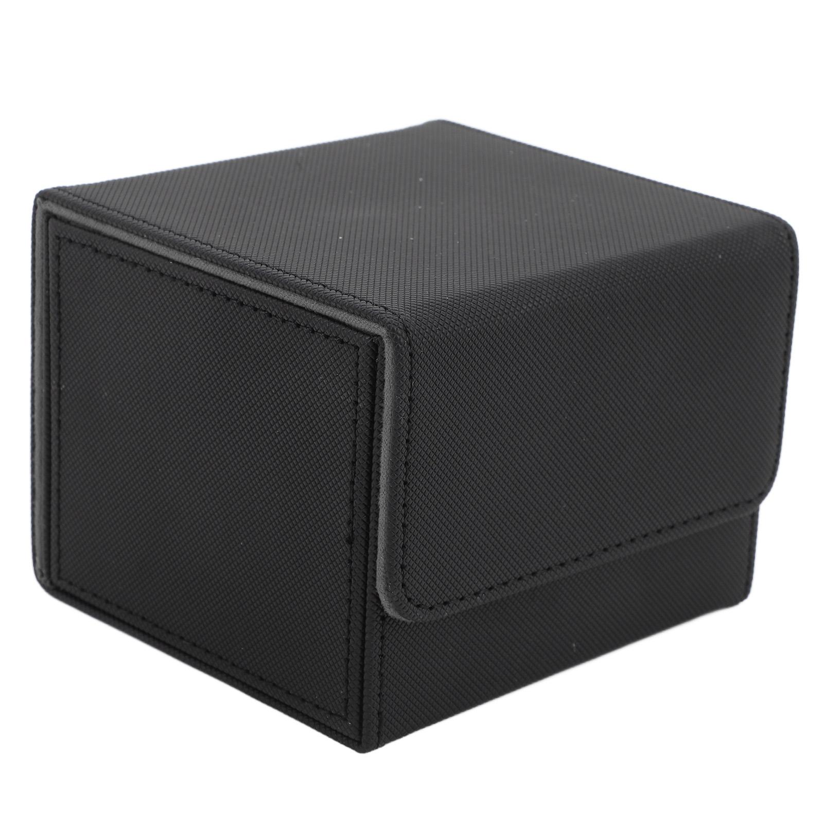 Card Storage Box Multipurpose Large Capacity   Side Insert PU Lther Magnetic Closure Trading Cards Storage Box