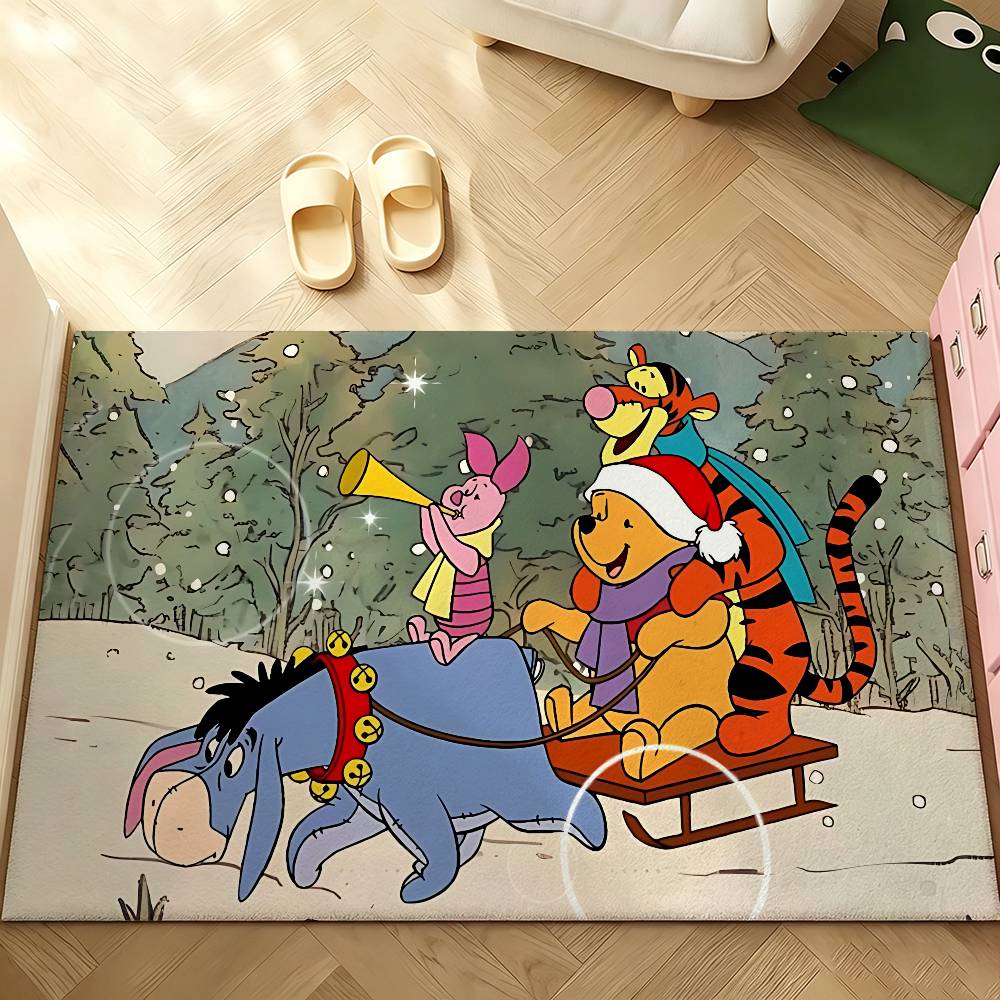 Cute W-Winnie The P-Pooh-S Kawaii Carpet Bathroom Anti-slip Mat Door Mat Home Decoration Mat Entrance Door Mat Scratch-resistant