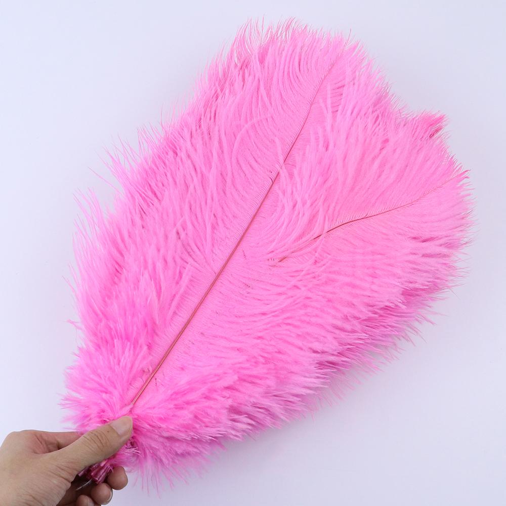10Pcs Green Ostrich Feathers for Crafts 15-35cm Handicraft Accessories DIY Plume Starry Wedding Mask Handmade Centerpieces Decor