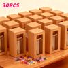 30-Pack Yellow Kraft Paper Gift Boxes for 10oz 20oz 30oz Flat Bottom Tumblers Window Flat Bottom Glass Jars Gift Packaging Boxes