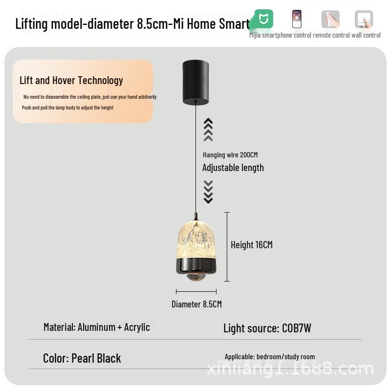 Luxury Italian Minimalist Snow Mountain Pendant Light for Entryway, Bedroom, or Bedside