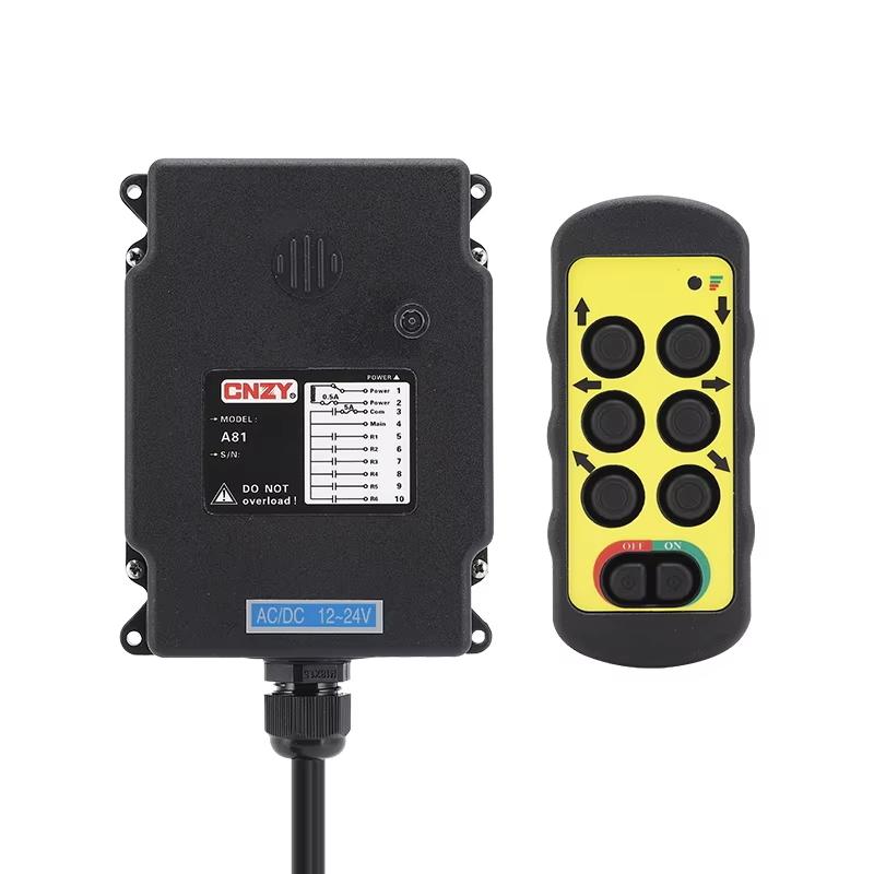 A600 6-button single speed car tailgate lifting hydraulic control lifting crane industrial radio remote control tailgate switch AC DC12-24V