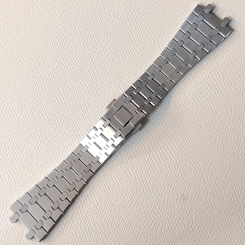 

for AP Audemars Piguet Royal Oak 15400 26331 15500 Metal Watch Strap Folding Buckle 21mm 26mm 28mm Stainless Steel Watchband Fit 26mm