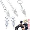 Anime Misa Amane Cosplay Necklace Halberd Pendant Necklaces Keychain Cosplay Jewelry Gifts