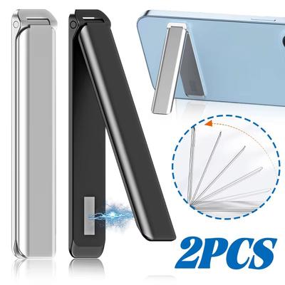 Portable Strong Magnetic Holder Metal Desktop Cell Phone Stands Foldable Alloy Invisible Cellphone Kickstand Bracket for IPhone