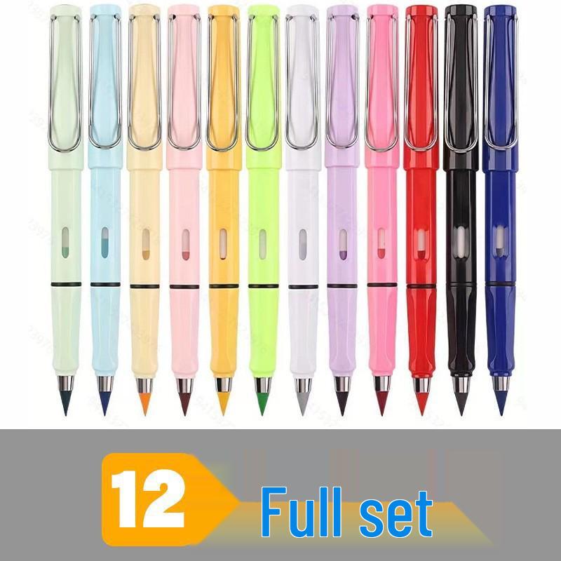 Eternal Pencil Set: 12 Vivid Colors, Unbreakable, No Sharpening Needed, Ideal for Students & Sketching