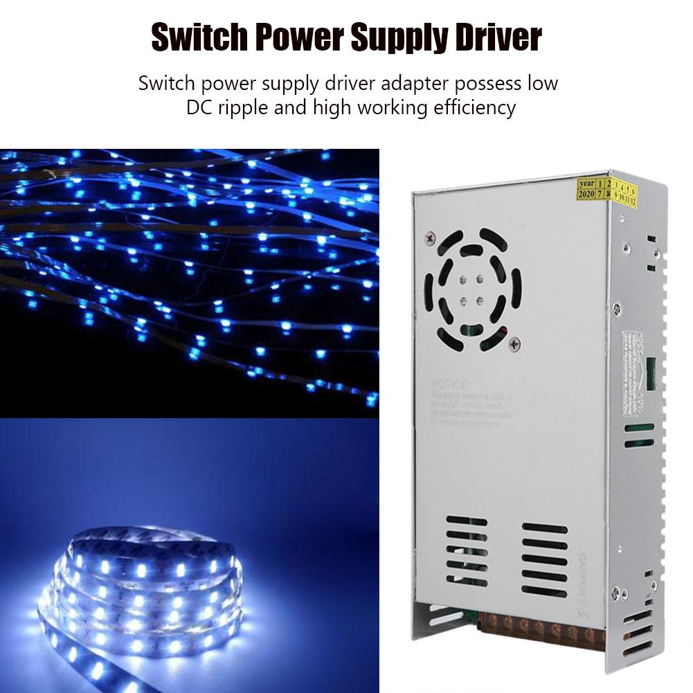 Power Supply Driver Adapter Aluminum Alloy 36V LED Screen Strip Light 3D Printer(S‑360‑36;36v 10a 360W: AC110Celsius220V+Celsius-
