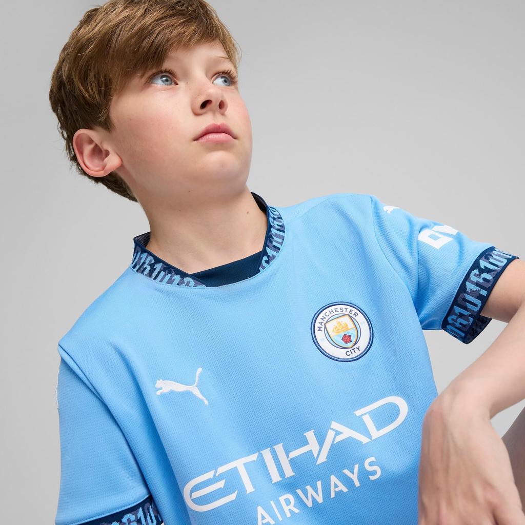 Sporty MCFC Home Jersey Replica Jr 775078 Kids 24 Color Team Light Blue [PUMA] Fall/Winter Blue/Marine (01)