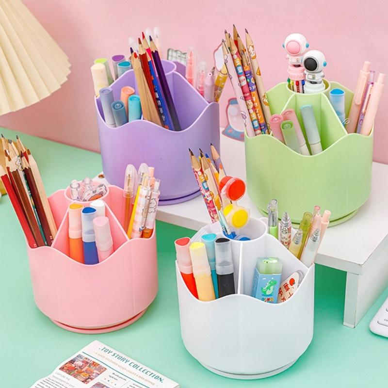 360-Degree Spinning Pencil Holder Rotating Pen Holder Desk Organizer for Office