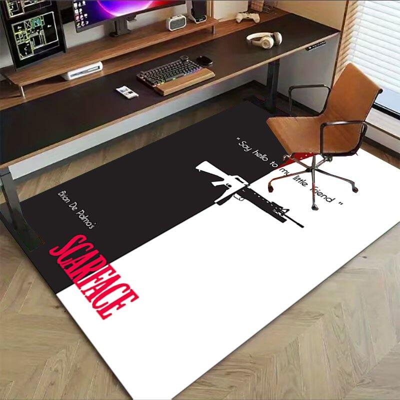 1pc Scarface Office Carpet Chair Mats Soft, Comfortable, All Season,Perfect for Home, Bedroom, or Office Decor, Perfect Gift for