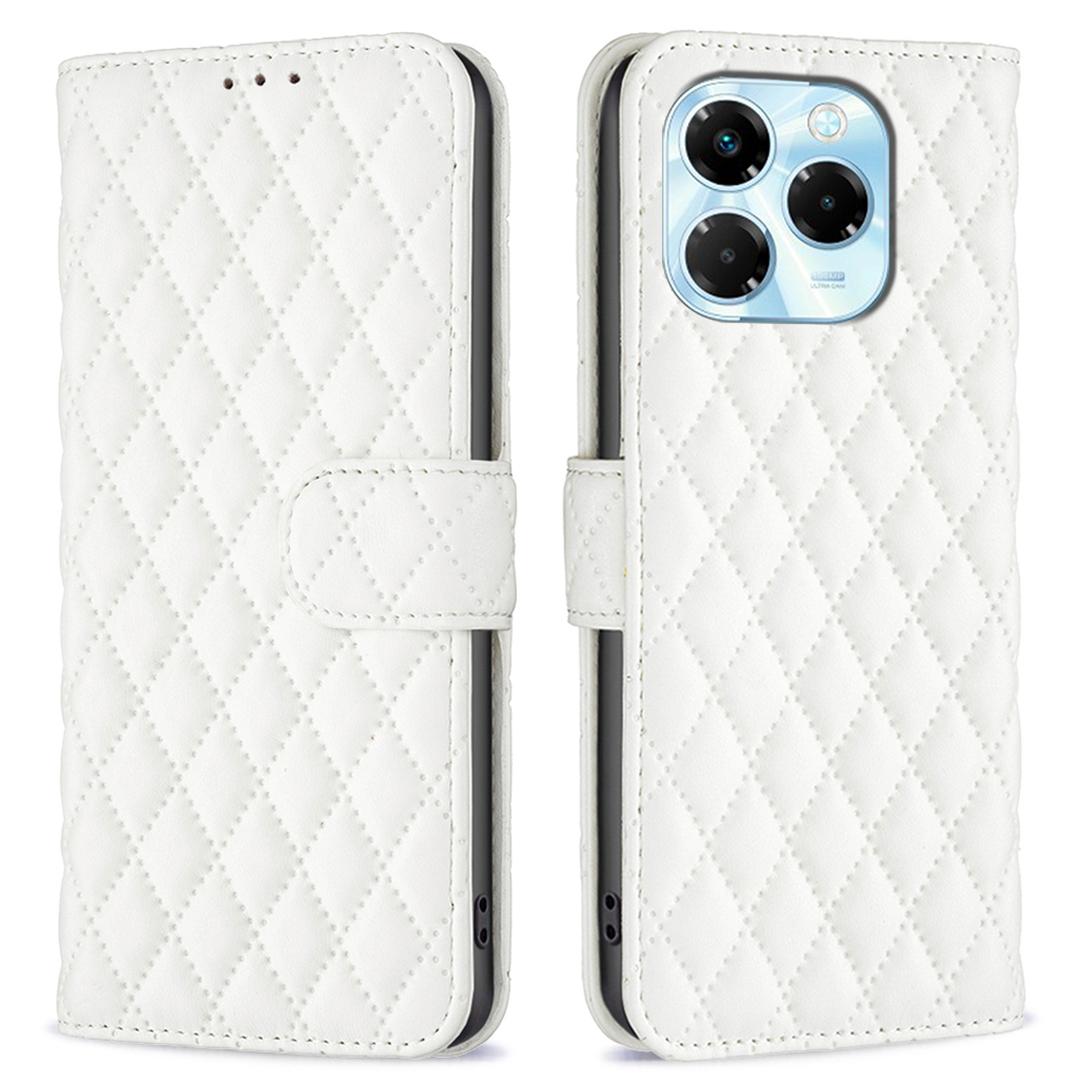 

BINFEN COLOR BF Style-14 For Infinix Note 40X 5G Case Rhombus Phone Leather Cover Stand C