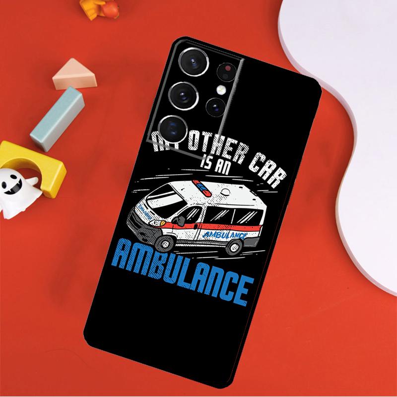 Ambulance Car Phone Case For Samsung Galaxy S24 Ultra S25 Ultra S9 S10 S20 S21 S22 S23 Plus S24 FE Cover