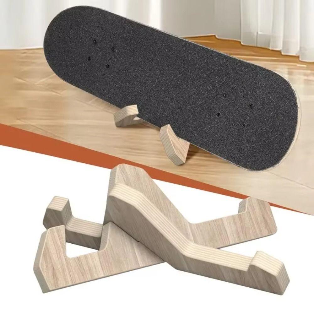 Sitting Bracket Skateboard Display Stand Wooden Skateboard Rack Enthusiasts and Collectors
