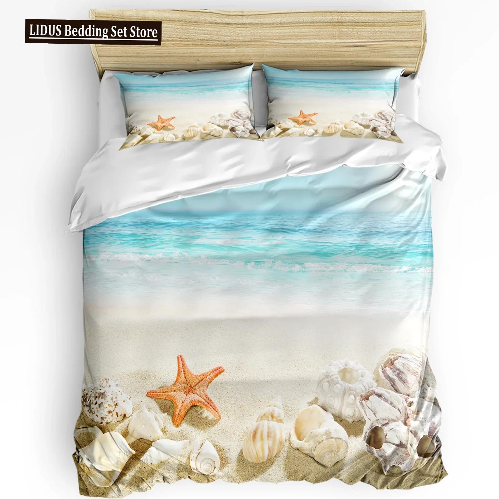 

Синий Морской Коралловый Ракушки Морская Звезда Пододеяльник с Наволочкой На Заказ 3шт Комплект Постельного Белья Покрывало Двуспальная Кровать Домашний Текстиль EU single(135x200cm)