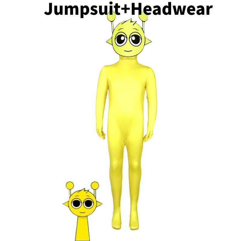 Cosplay Incredibox Sprunki Kids Adults Jumpsuits Halloween Costume Bodysuit