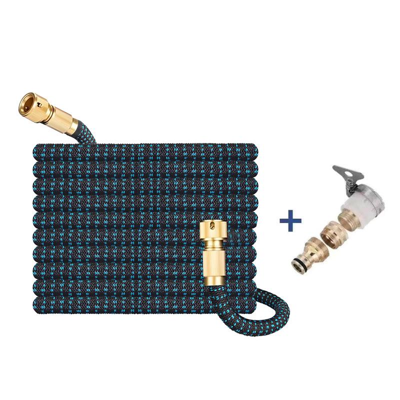 High-Pressure Telescopic Water Hose with Explosion-Proof Nozzle, Ideal for Car Wash and Garden Watering.