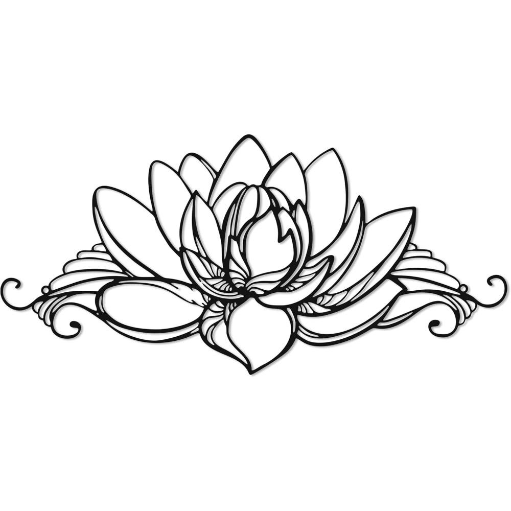 Metal Lotus Wall Art Mandala Home Decor Spiritual Flower Sculpture Yoga Meditation Gift