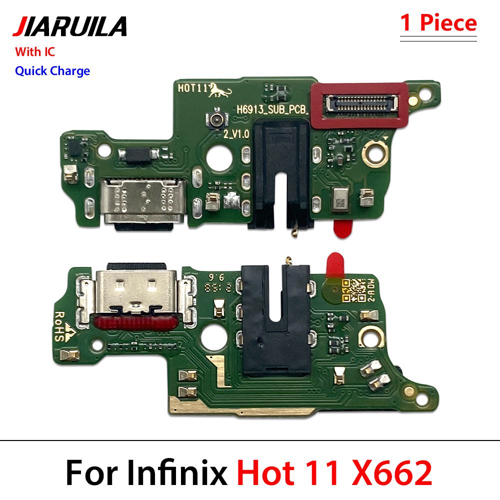 11Pcs , Usb Dock Charger Port For Infinix Hot 11 Play Smart 9 Spark 11C 1G Hot 11 Charging Board Module Flex Cable With Micro