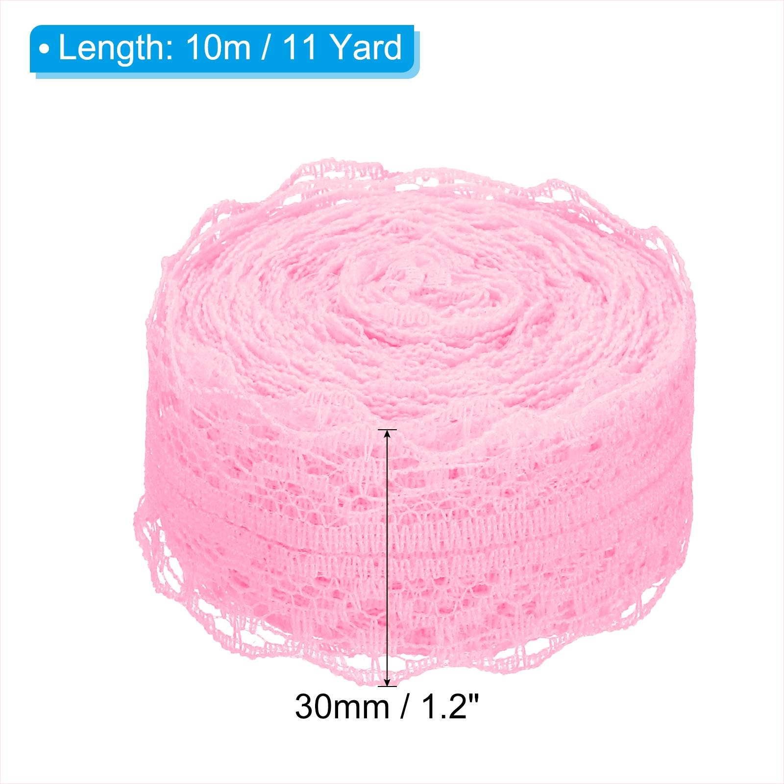 

2pcs 11 Yards Lace Trim Ribbon Non-stretch Lace Roll Gift Package Floral Wrapping for Party Home Decoration Dress Craft 2pcs