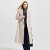 Women's Premium Lapel Wool Blend Long Coat