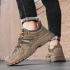 Male Non-Slip Outdoor Sneakers New Leather Treking Footwear for Men Casual Hiking Shoes Travel Climbing Camping Trainers