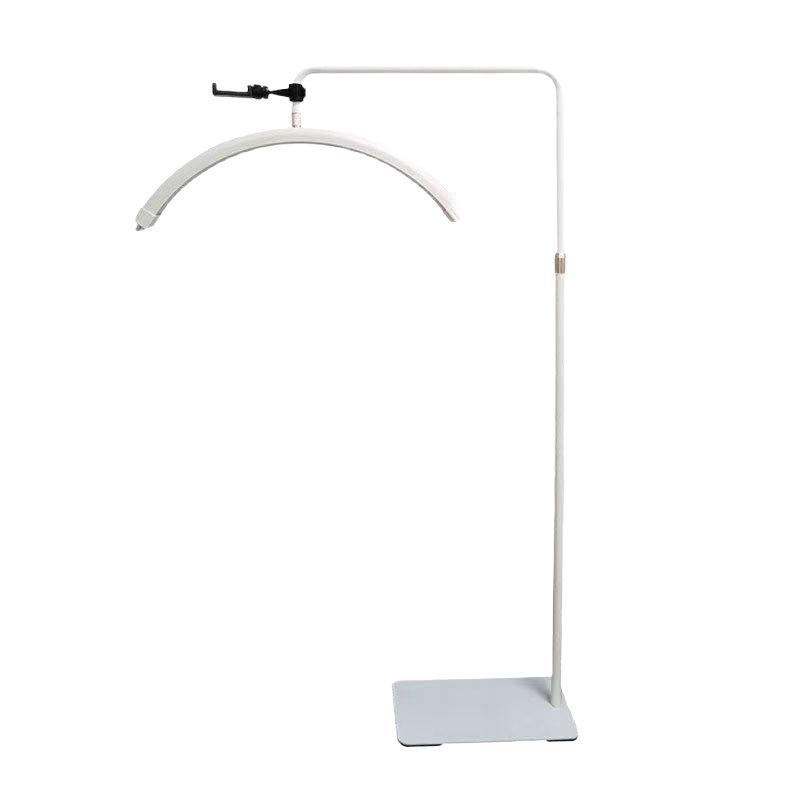 16" 20W LED Half-Moon Beauty Floor Lamp for Bedside, Tattooing, Manicure, Eyebrow, and Eyelash with Eye Protection U-Shaped Fill Light.