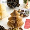 Irregular Shape Paper Honeycomb Christmas Tree Ornaments - Small Pendant & Honeycomb Ball Decor.