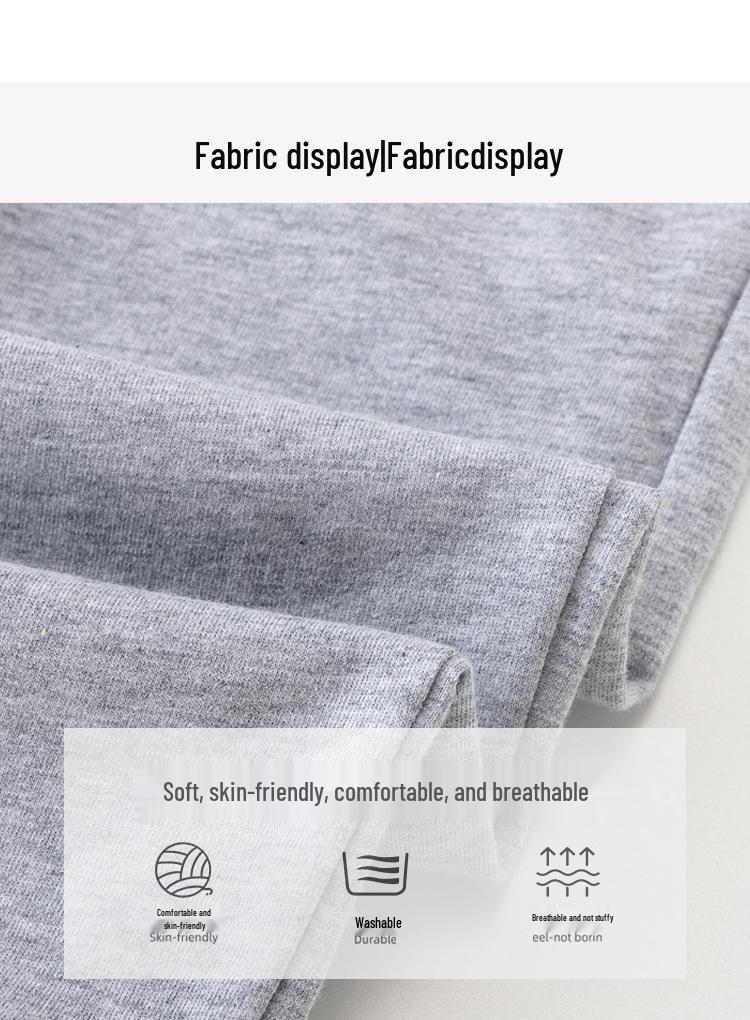 Children's Cotton Joggers & T-Shirt Set - Solid Color Uniform for Boys