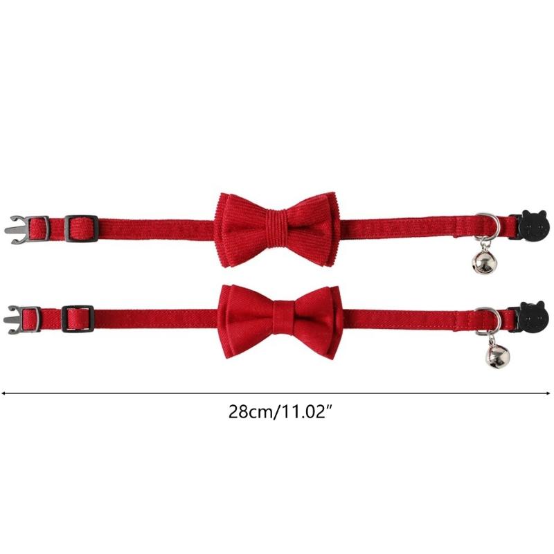 Adjustable Cats Bowtie Collar Pet Costume Break-away Necktie for Small Dogs Cats