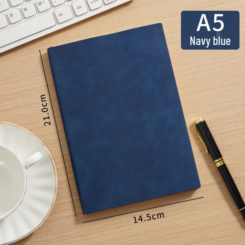 A5 Chinese Tide Custom Logo Soft Leather Notebook - High Appearance for Office and Meetings