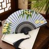 Er Qing Ancient Chinese Hanfu Dance Fan: Portable Silk Fan for Women