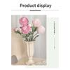 3-köpfige künstliche Blume Rose Pfingstrose Simulationsblume Hochzeit Zuhause Wohnzimmer Dekoration