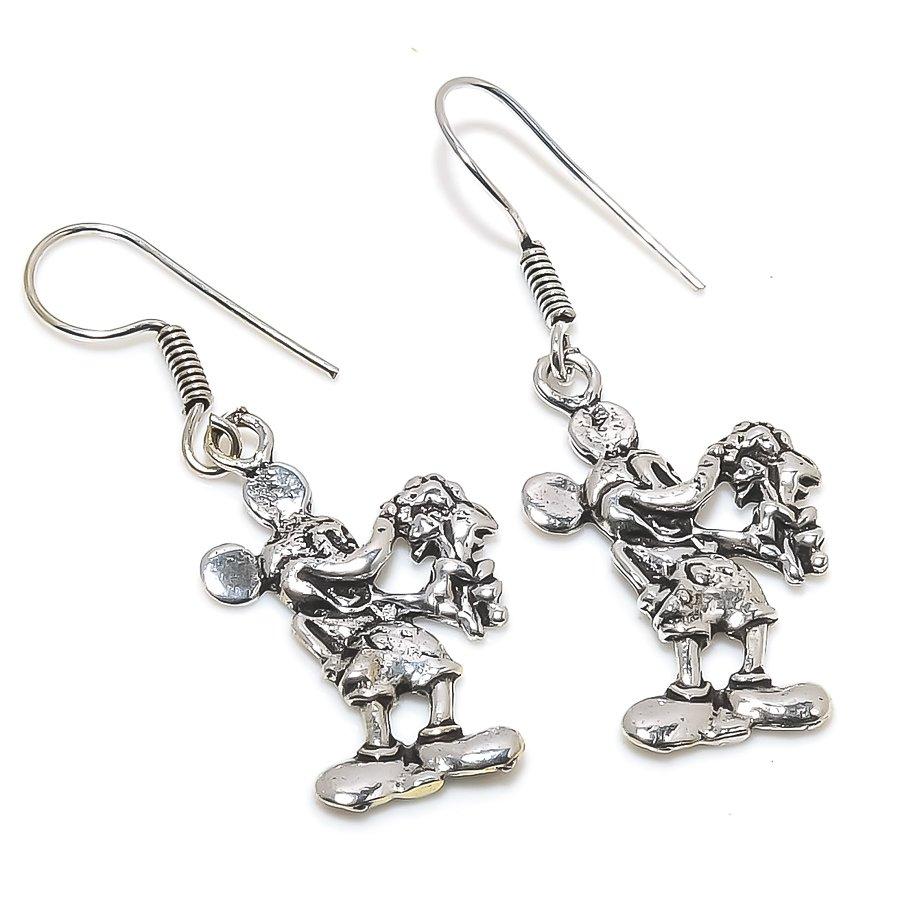 

Natural Vintage Look Handmade 925 Sterling Silver Gift Earring 1.97 d7o80
