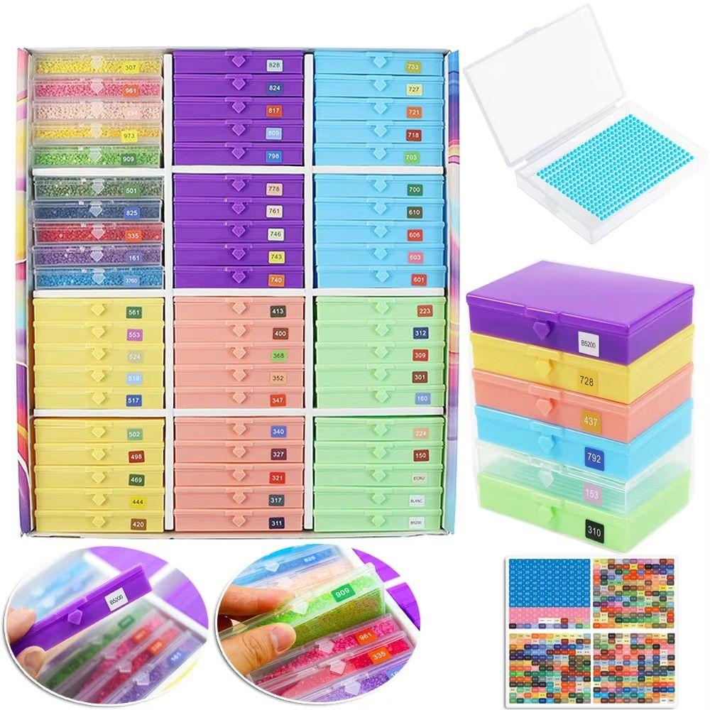 

12/24/48Pcs DIY Diamond Art Accessories Diamond Painting Storage Containers 48Pcs/Set