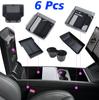 Hidden Console Storage Tray Fits Tesla Model Y Juniper 2026 Model Y L Translucent Smoked ABS Box 2/4/6PCS Silicone Anti-slip Set