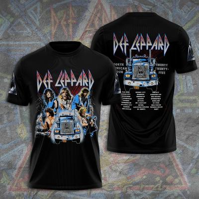 GORĄCY! Def Leppard Trasa 2026 Koszulka 3D Mężczyźni Kobiety Pełny Rozmiar S-5XL Idealny Świąteczny