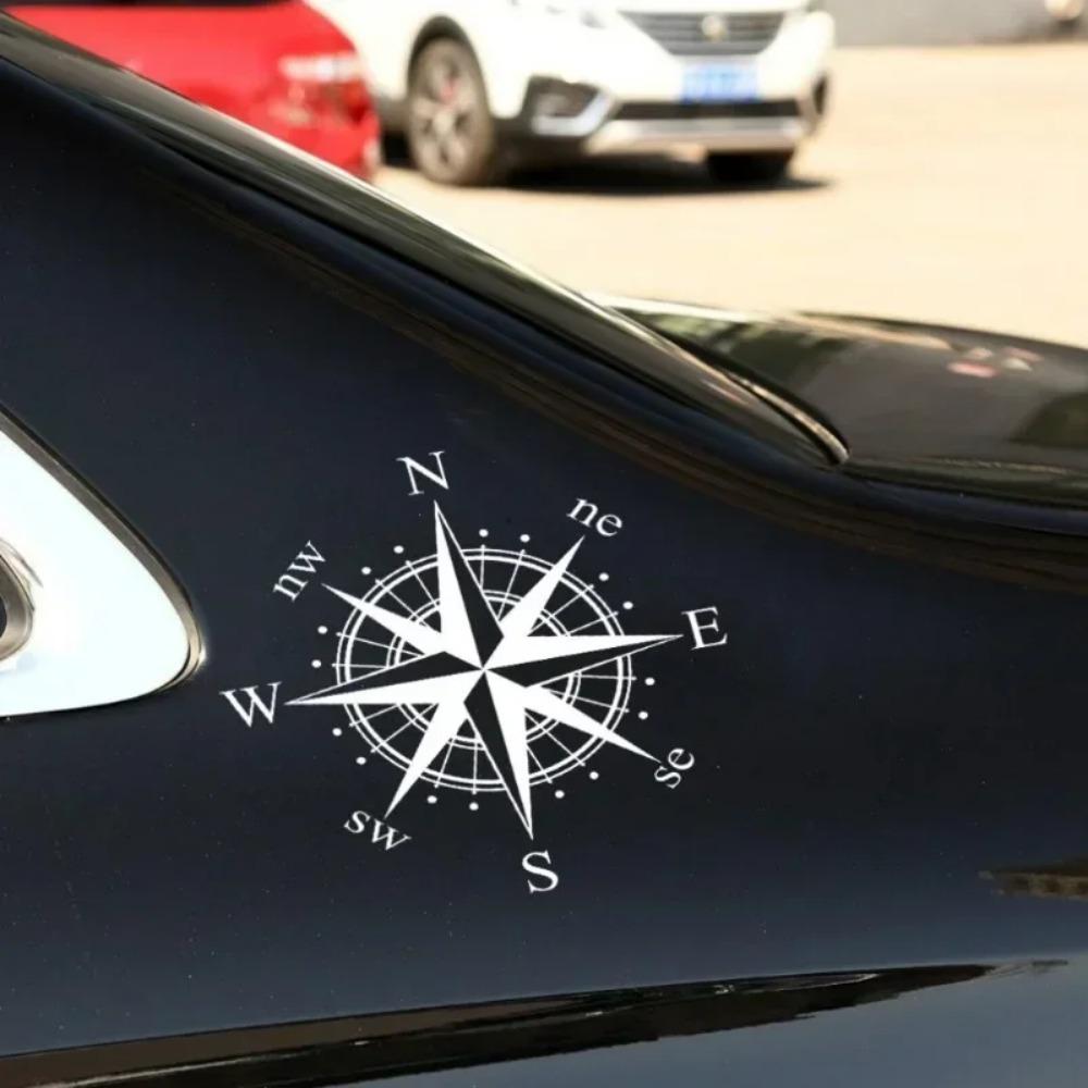 Car Stickers Universal Navigation Compass Car Stickers Vinyl Decal Motorcycle Decoration Auto Exterior Accessories