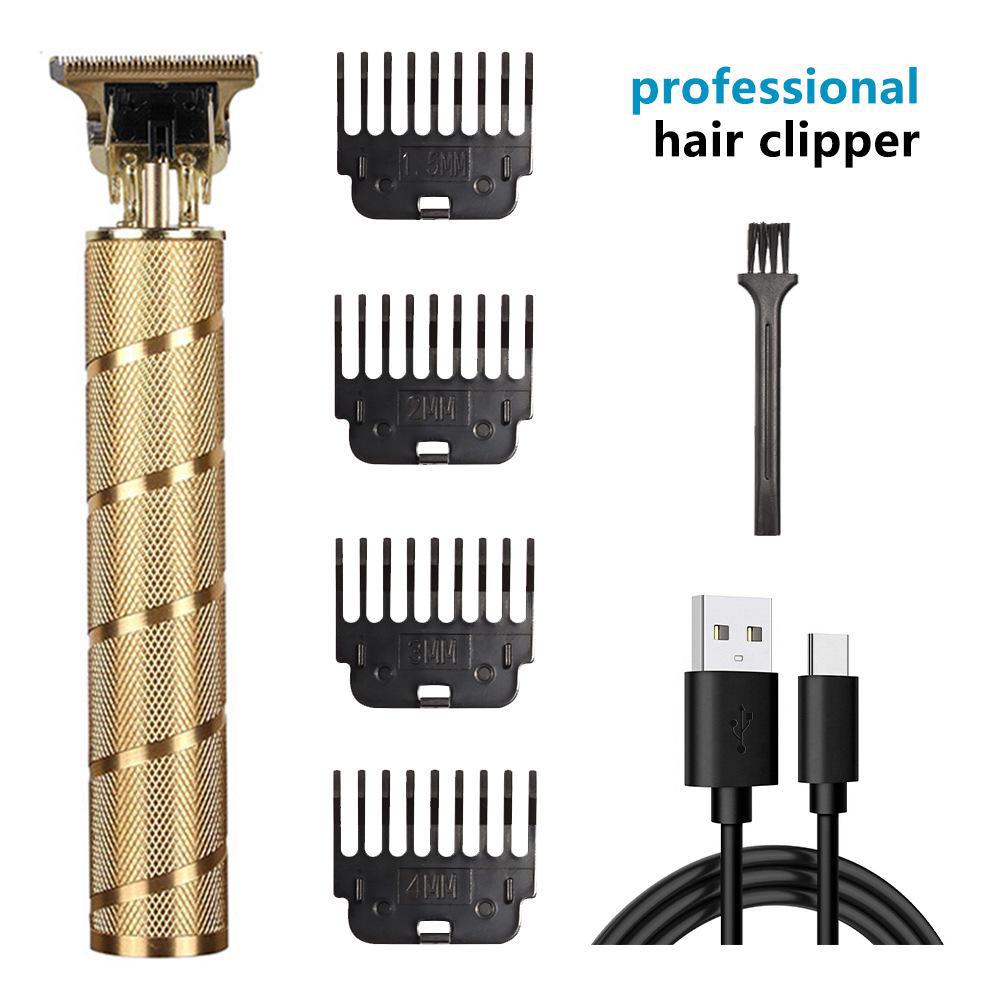 Rechargeable Metal Hair Clipper: Oil Head, Carving, Bald, and Cross-Border Electric Razor.