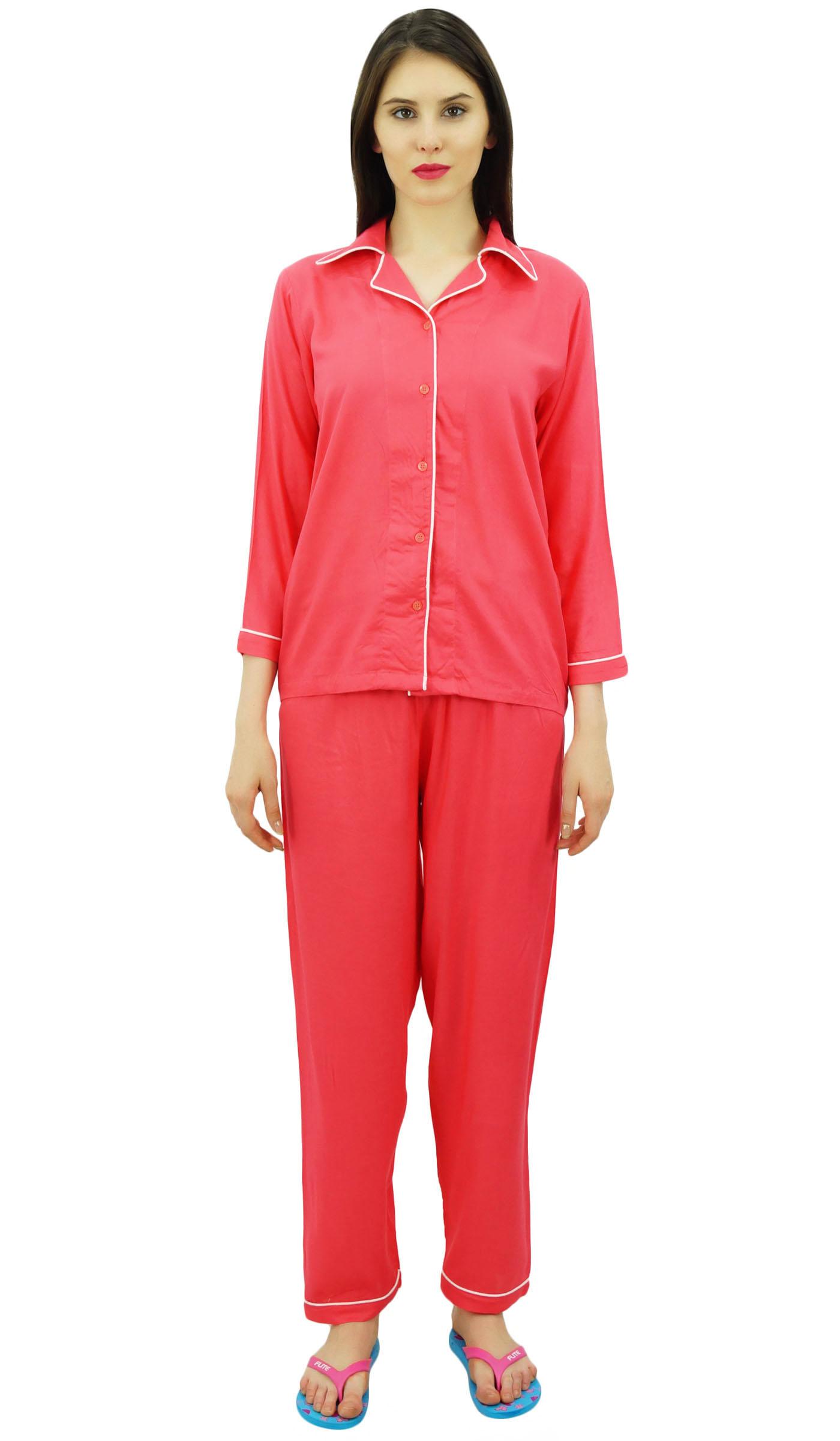 

Сорочка Бімба на гудзиках і піжамні штани з еластичним поясом, 2 предмети, нічний одяг з повним рукавом 8 персиковий