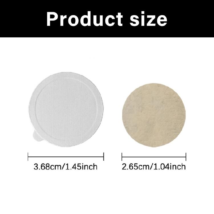 100 Count Coffee Pods Sealers 37mm Diameter Aluminum Foil Lid Paper Filter Powder Cup Stickers for Various Powder Cup
