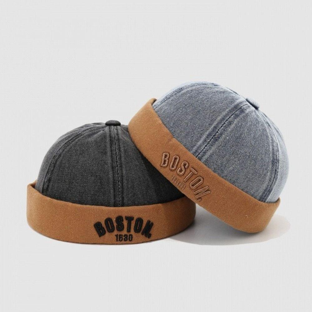 Verstellbare Kinder Melon Beanie mit Buchstabenstickerei Eimerhut für Kleinkind Junge Mädchen
