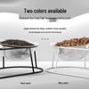 Stainless Steel Floor-Standing Pet Feeder with Double Anti-Fall Bowls for Cats and Dogs