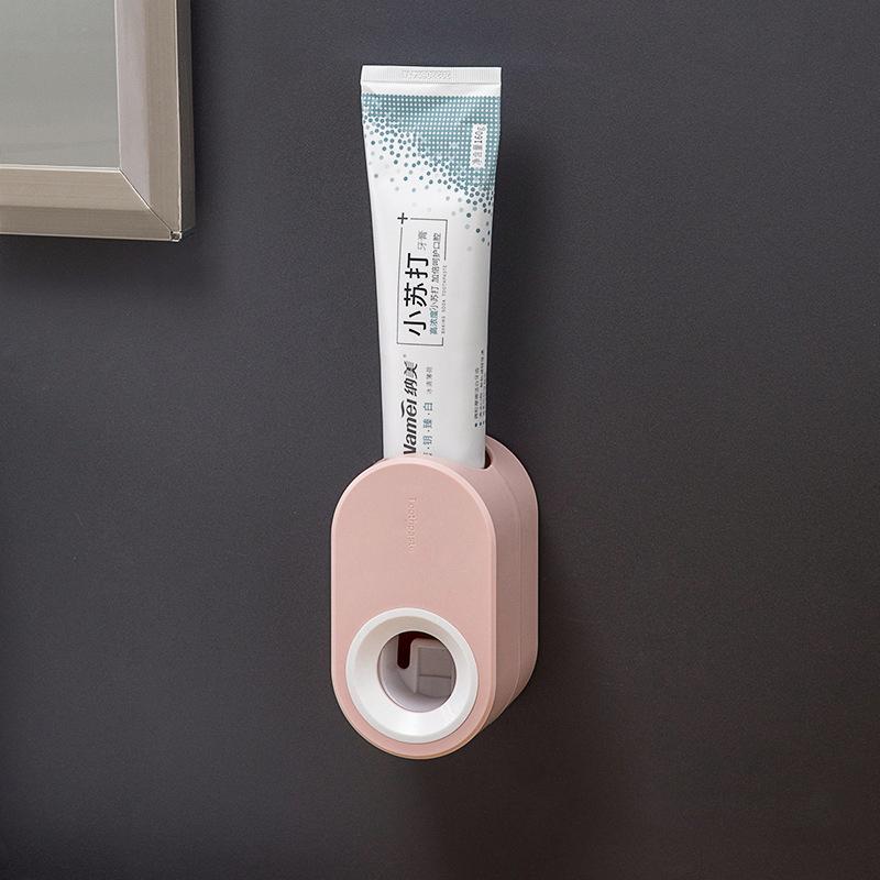 Fully Automatic Toothpaste Dispenser Hole Punched Toothbrush Toothpaste Storage Shelf Wall Hangers  Bathroom Accessories