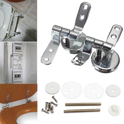 Alloy Replacement Toilet Seat Hinges Mountings Set Chrome with Fittings Screws