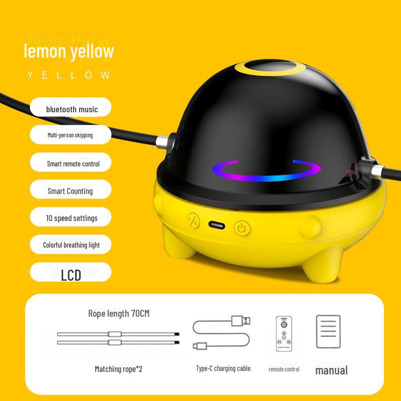 Bluetooth Music Smart Jump Rope: Cordless, Automatic Counting, for Adults & Kids.